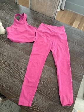 Beyond Yoga pink tank & legging set